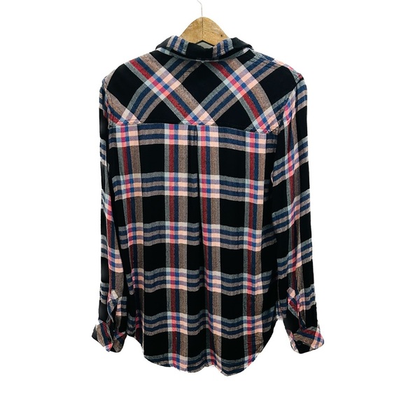 Rails Hunter Button Down Shirt Small black melon aqua - Picture 3 of 16